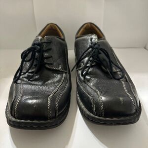 DOCKERS Shoes Mens 11 M Black Leather Trustee Oxford Lace-Up 90--29024